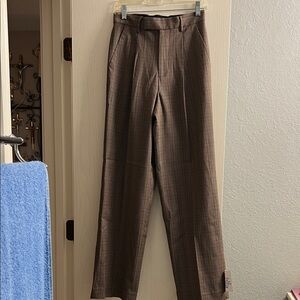 ASOS Men's Brown Plaid Dress Pants